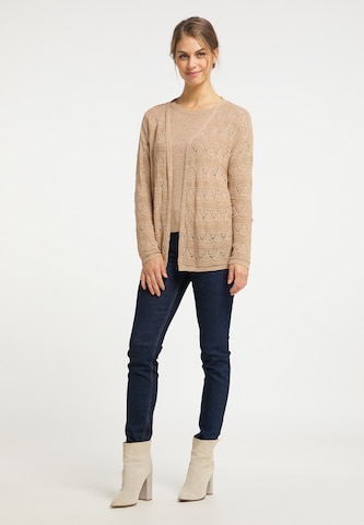 Usha Knit Cardigan in Brown