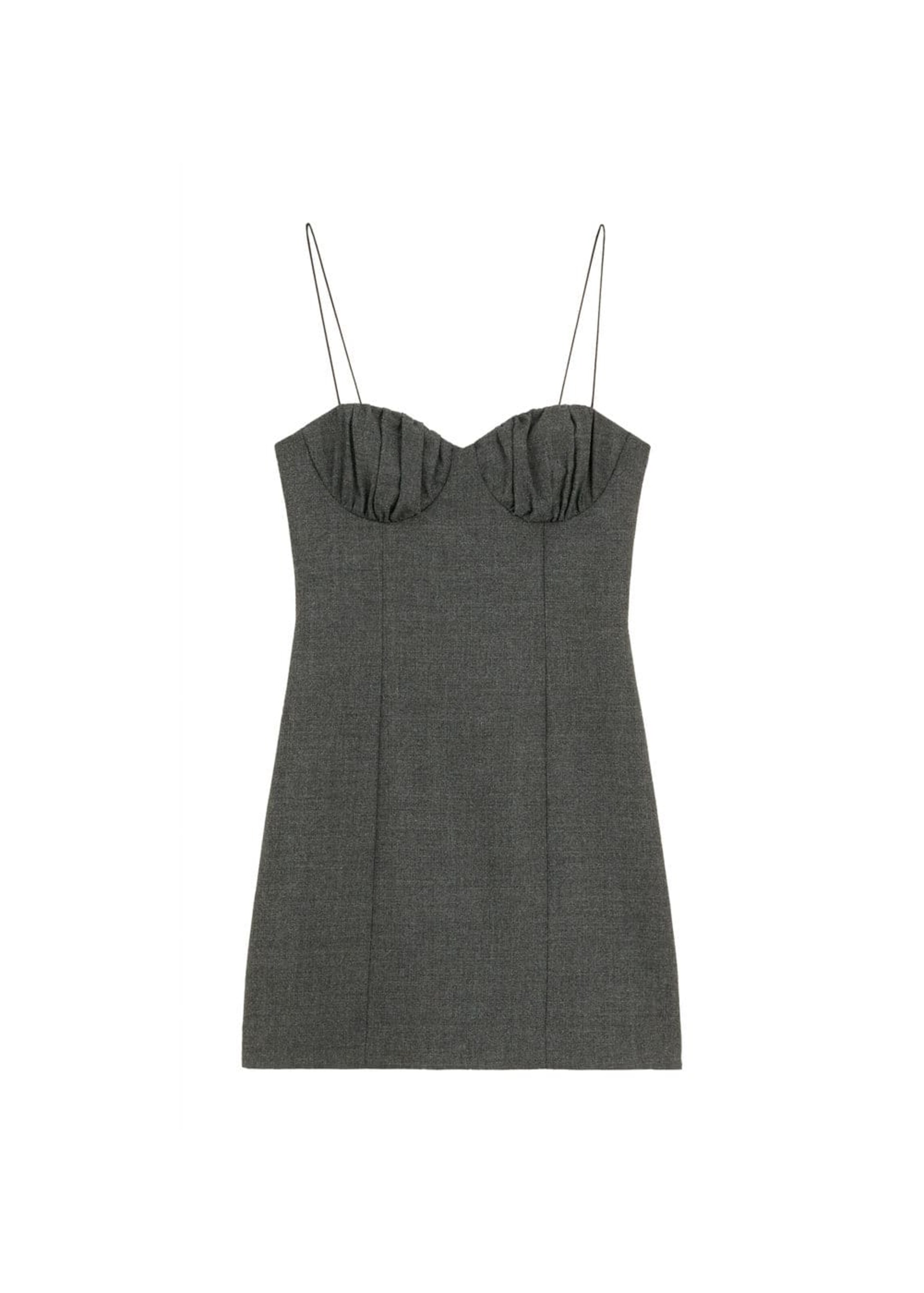 MANGO Šaty 'Geranio' - Sivá: predná strana