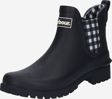 Barbour Rubber Boots 'Wilton' in Blue: front
