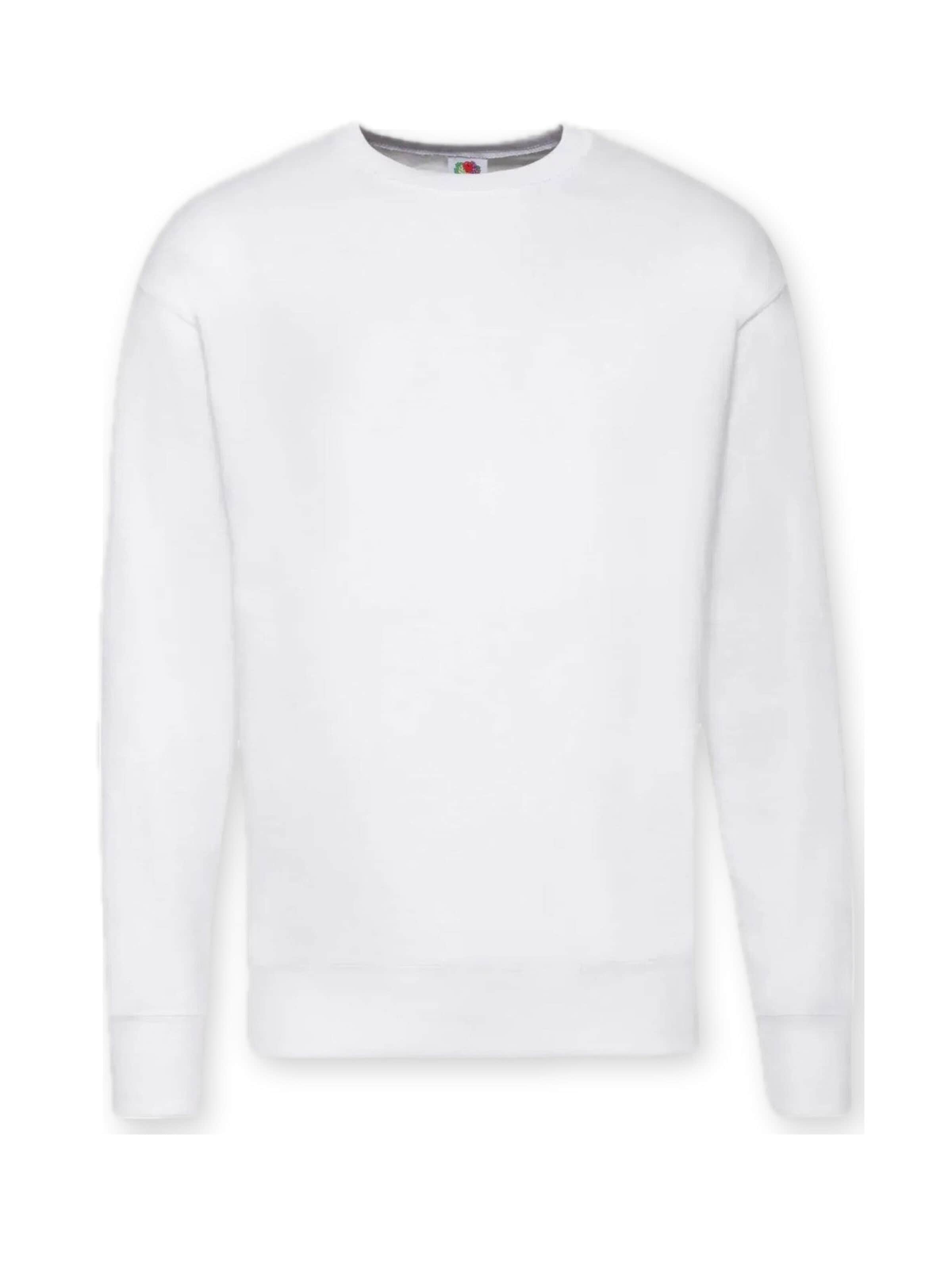 Felpa 'Crewneck sweatshirt' di FRUIT OF THE LOOM in bianco: frontale