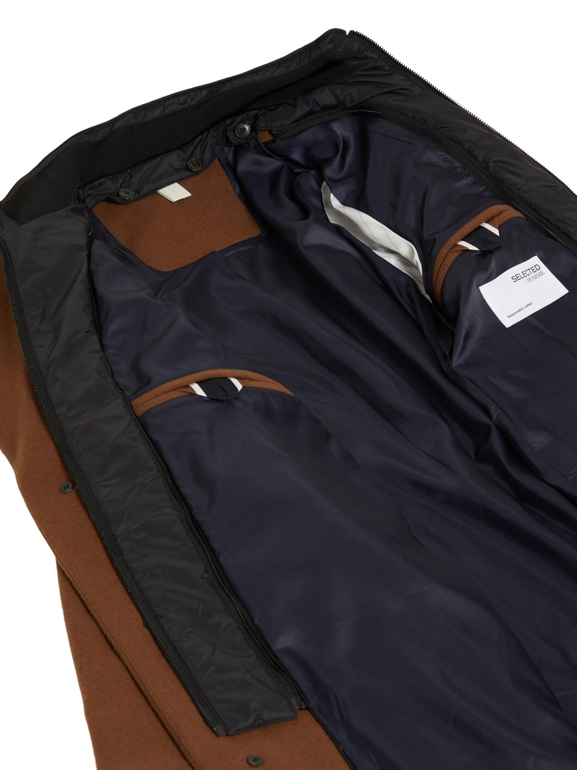 Manteau mi-saison 'SLHJoseph' SELECTED en marron