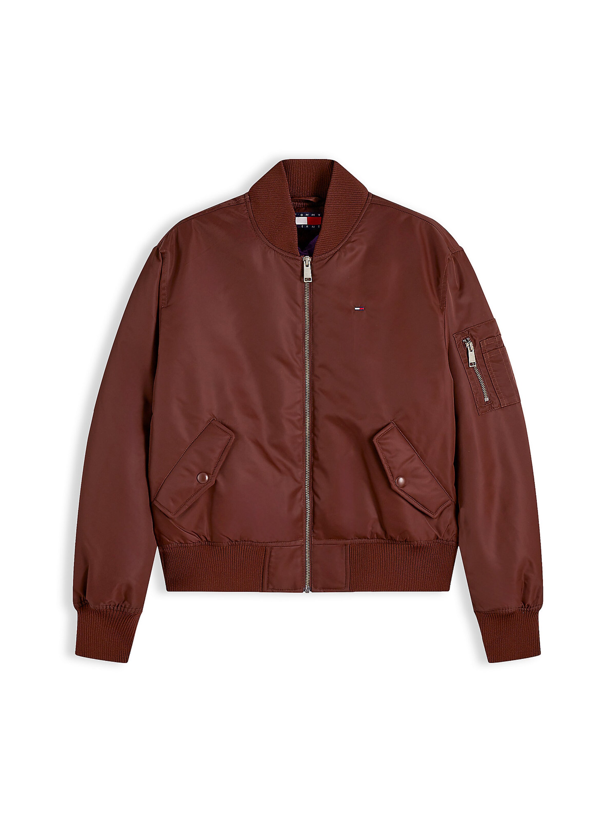 Tommy Jeans Jacke 'Essential' in Braun: Vorderseite