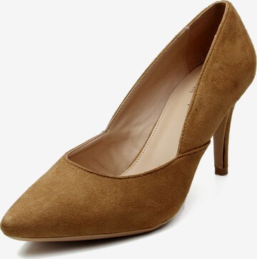 Celena Pumps 'Carlotta' in Bruin: voorkant