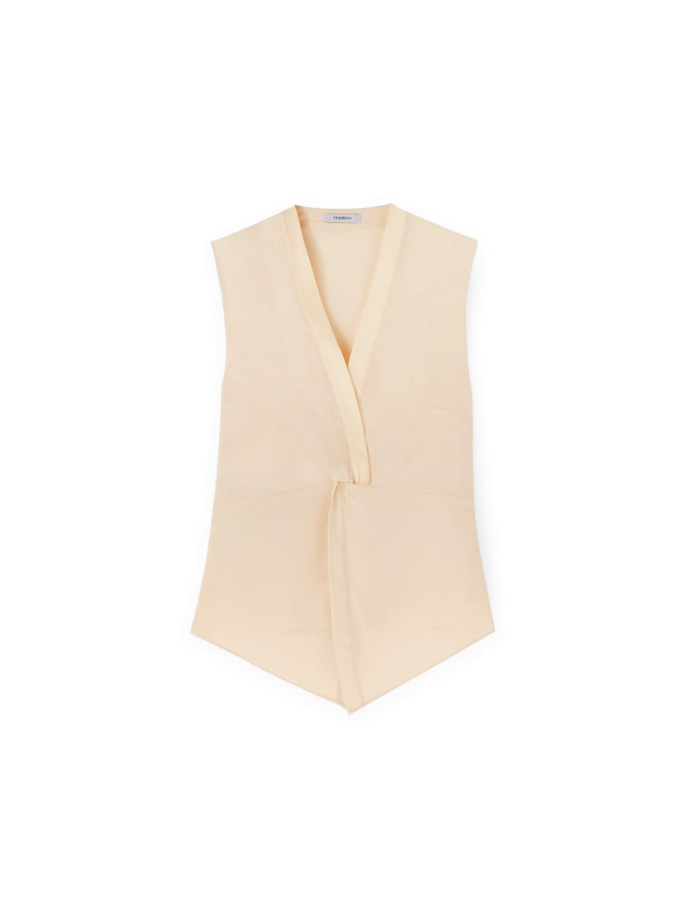 Chemisier MOTIVI en beige : devant