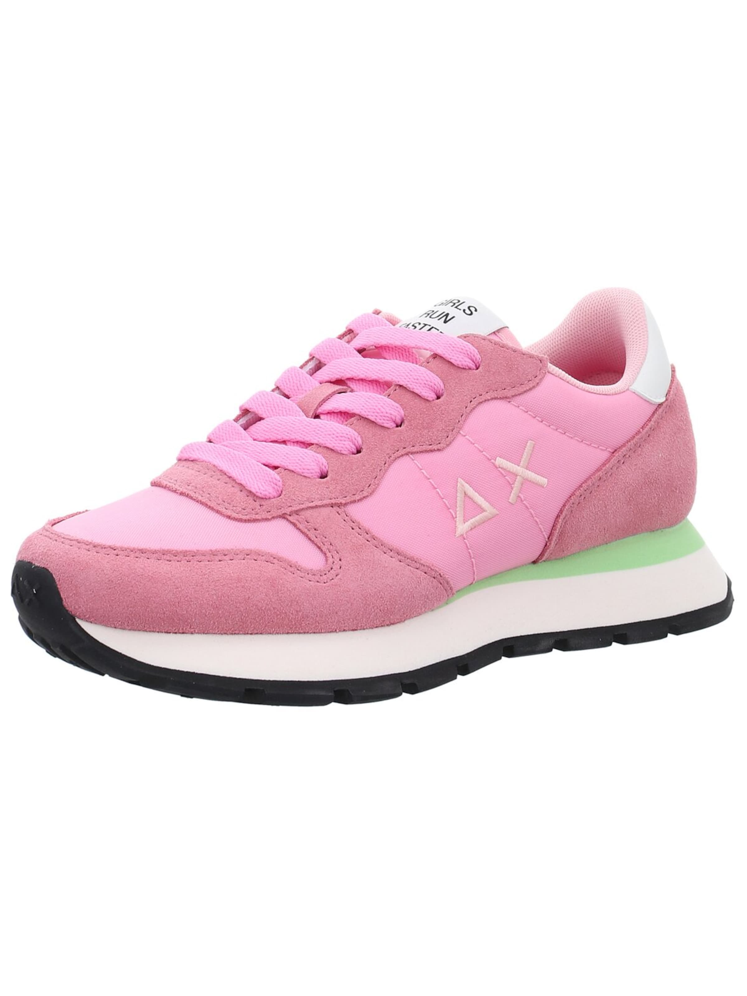 SUN68 Athletic Lace-Up Shoes 'Damen Sneaker Z35201-72 CYCLAMEN Leder und Textil in rosa' in Pink: front