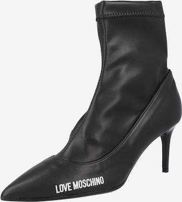 Love Moschino Ankle Boots in Black: front