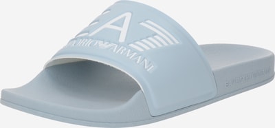 EA7 Emporio Armani Strand-/badesko i lyseblå / hvid, Produktvisning