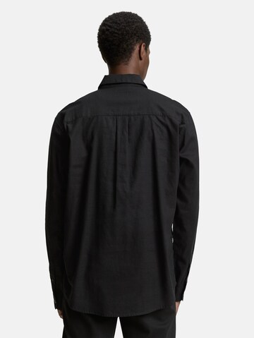 TOM TAILOR DENIM Классический крой Рубашка в Черный