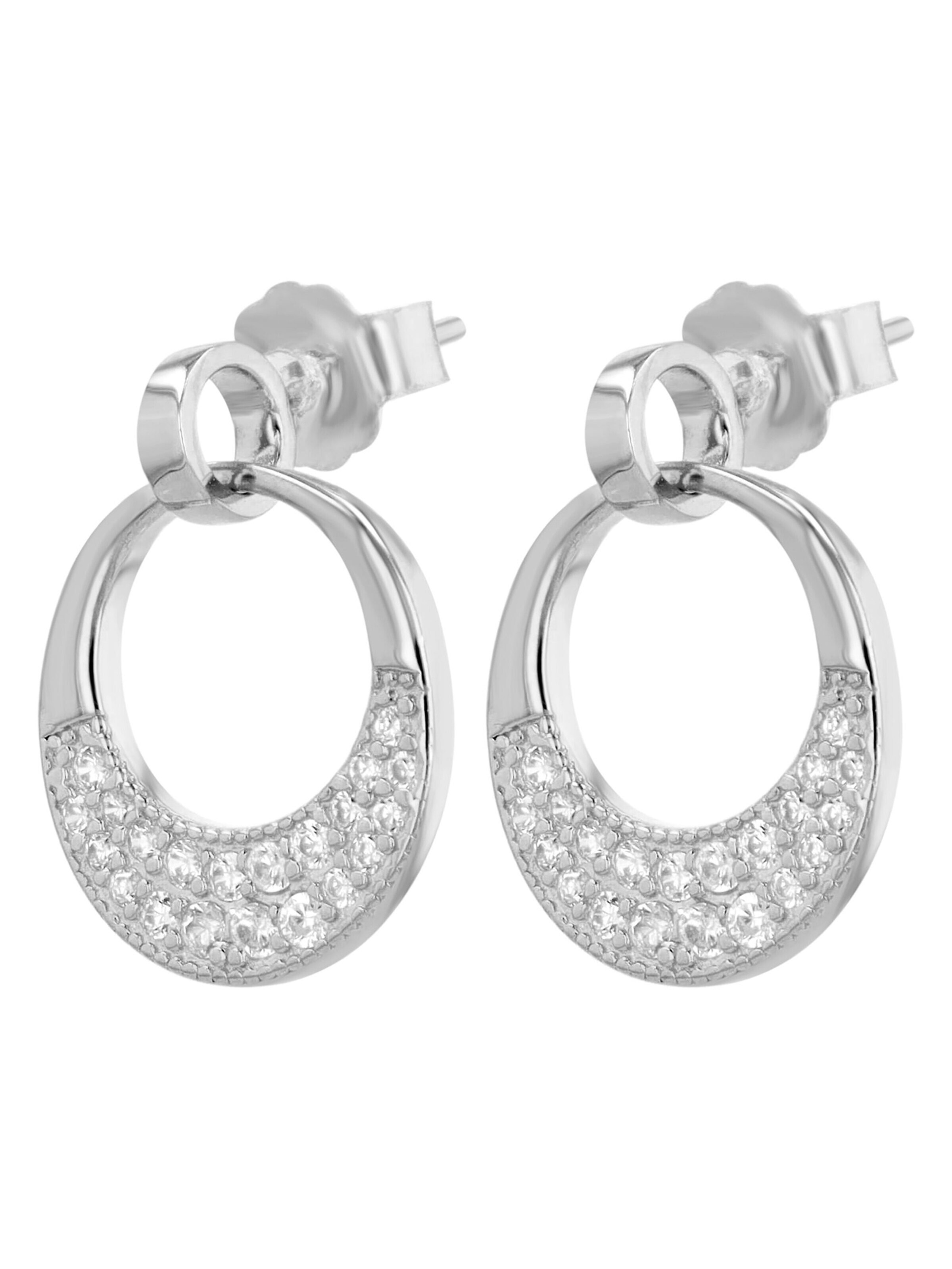 Akzent Earrings '"Roxana" aus 925 Sterlingsilber, rhodiniert/vergoldet, langlebig' in Silver