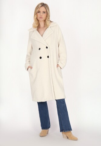 usha FESTIVAL Between-seasons coat in White: front