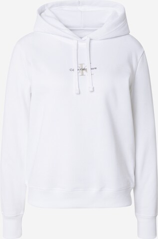 Calvin Klein Jeans Regular Суичър в бяло: отпред