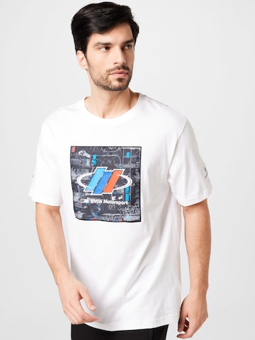 PUMATehnička sportska majica 'BMW MMS' - bijela boja: prednji dio