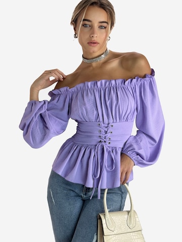 Elara Bluse in Lila: Vorderseite