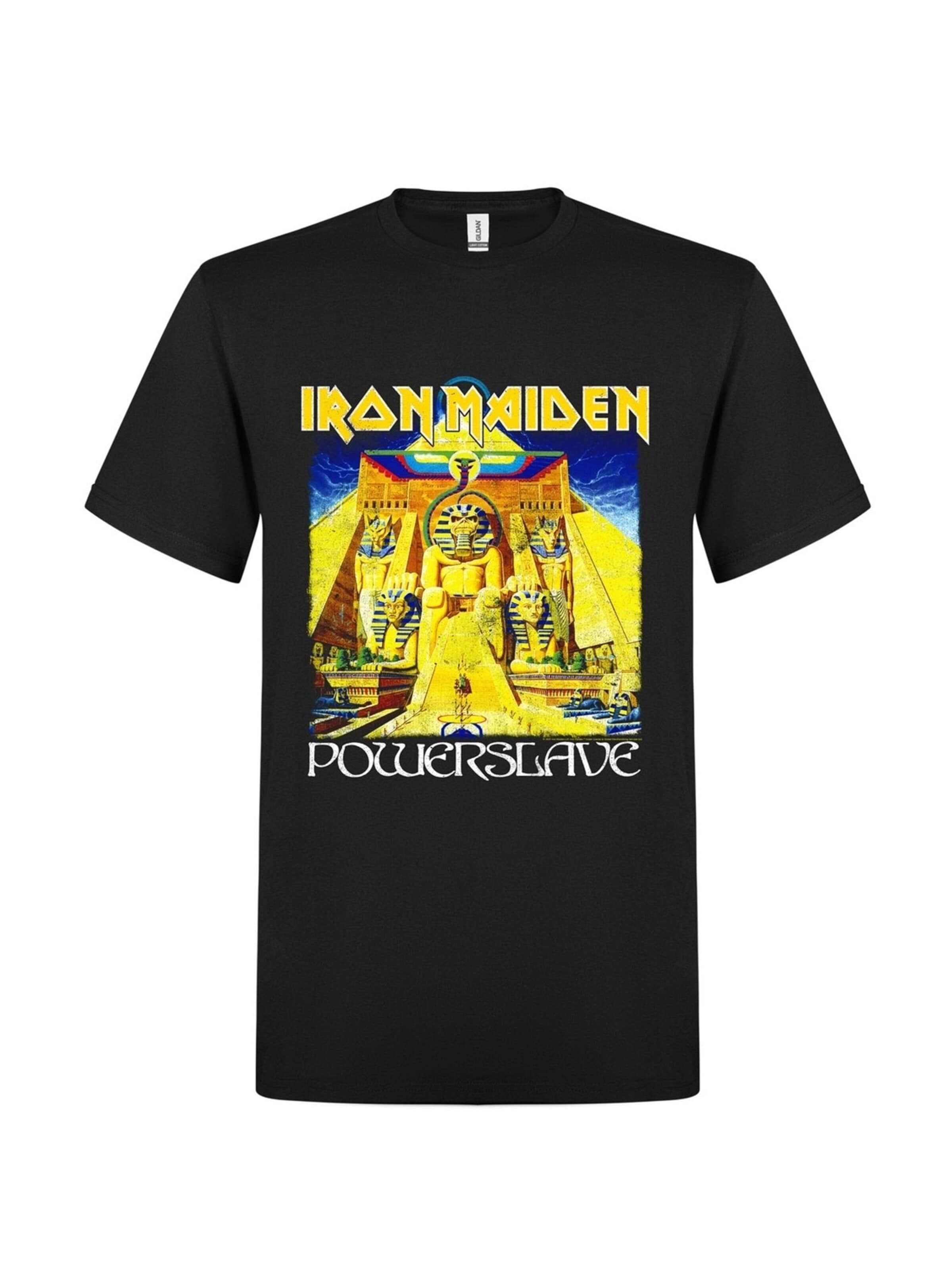 Iron Maiden Shirt 'Iron Maiden Powerslave  T-Shirt' in Black: front