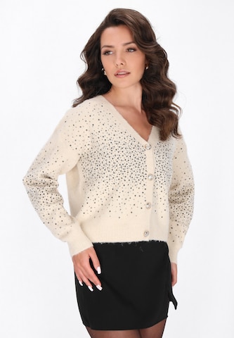 faina Knit cardigan in Beige: front