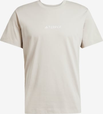 ADIDAS TERREX - Camiseta funcional 'Signature AOP Graphic' en beige: frente