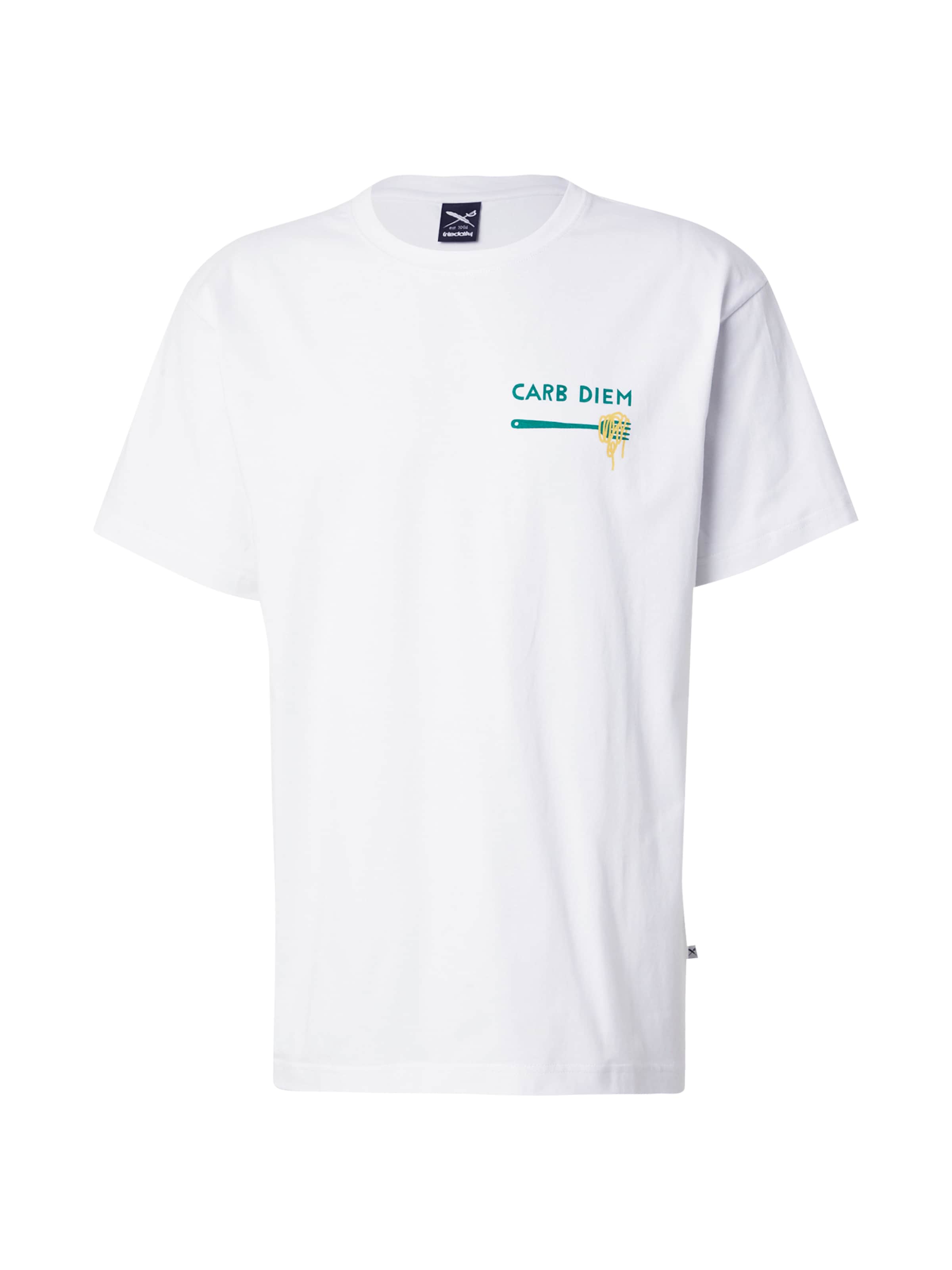 Iriedaily Shirt 'Pasta Obsessed' in White: front