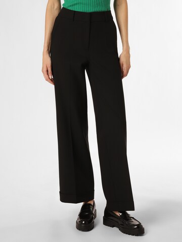 Cambio Regular Pleat-Front Pants 'Grace' in Black: front