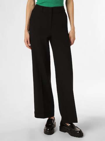 Cambio Pleat-Front Pants 'Grace' in Black: front