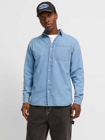 Fit confort Chemise 'JJICREEK' JACK & JONES en bleu : devant