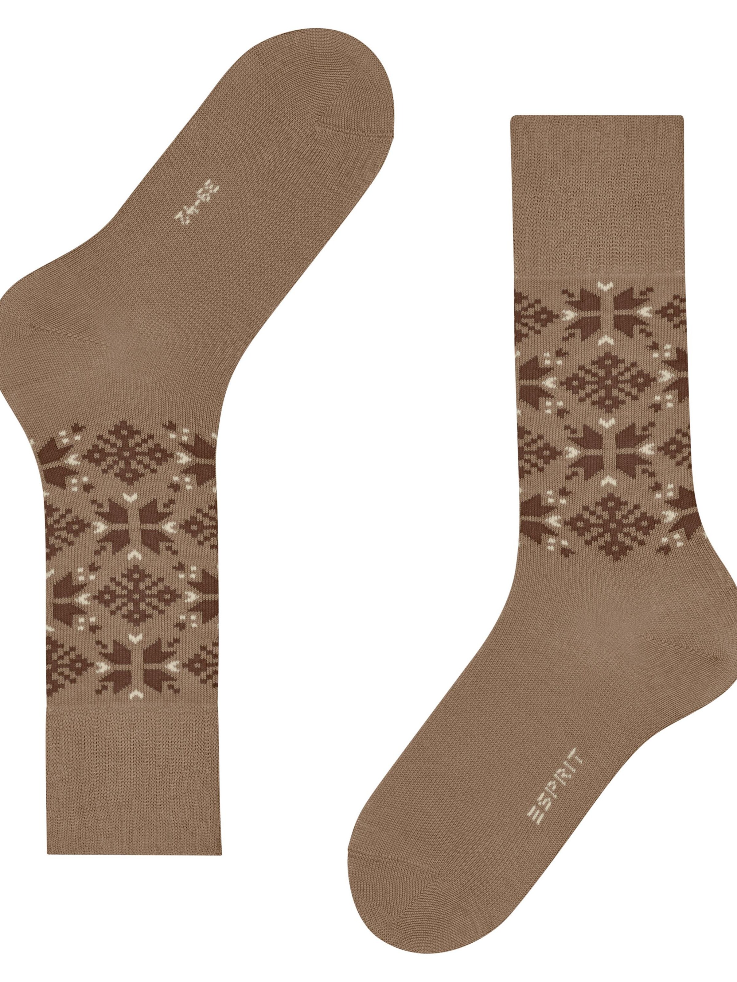 ESPRIT Socks 'Winter Star' in Beige