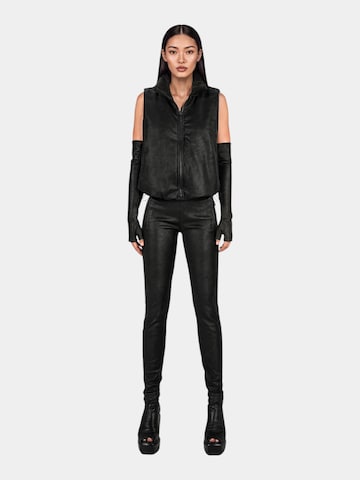 Made By Society Between-season jacket 'NOIR LINE Vest - V27939' in Black