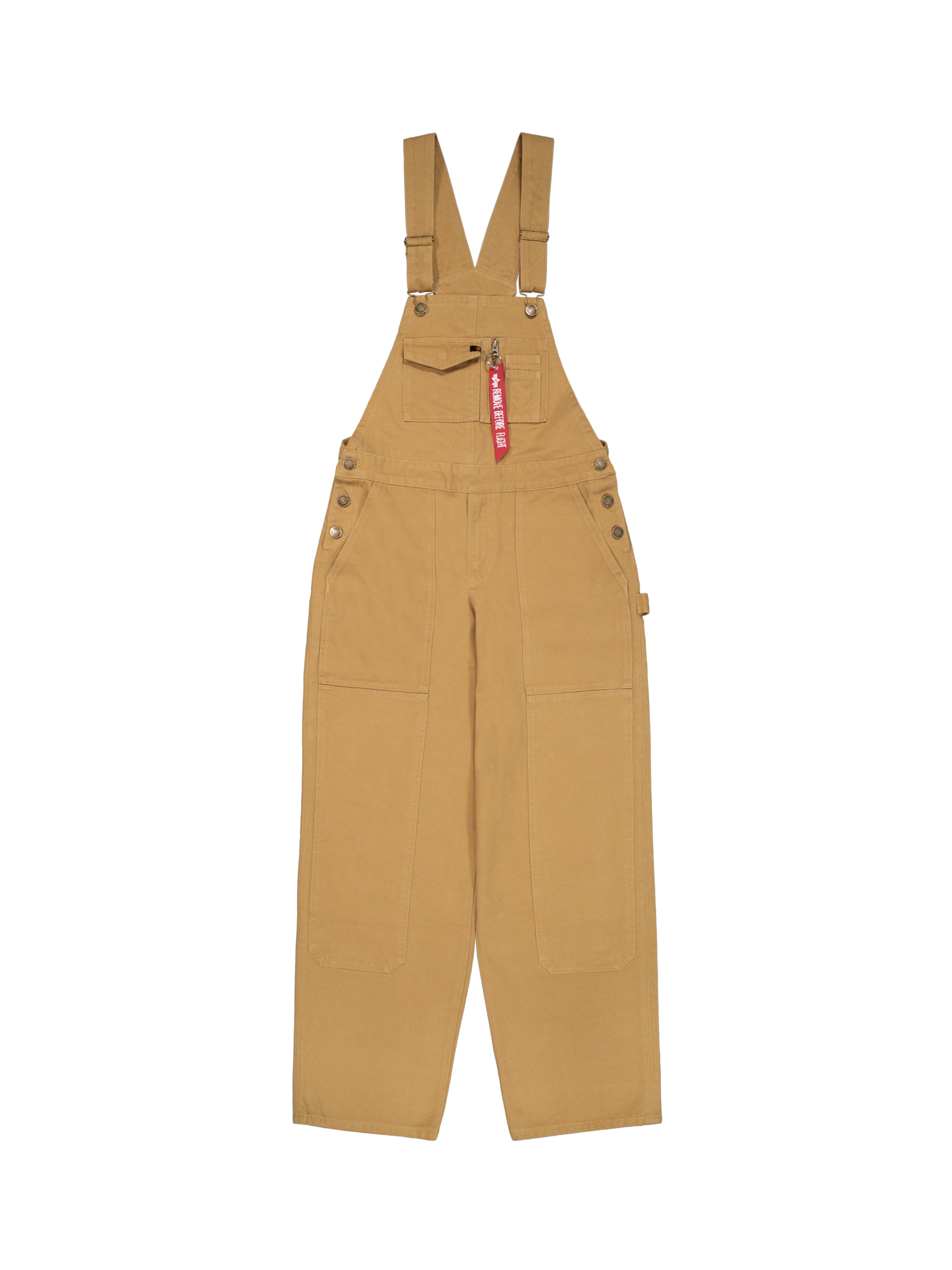 ALPHA INDUSTRIES Loosefit Latzhose in Grün: Vorderseite