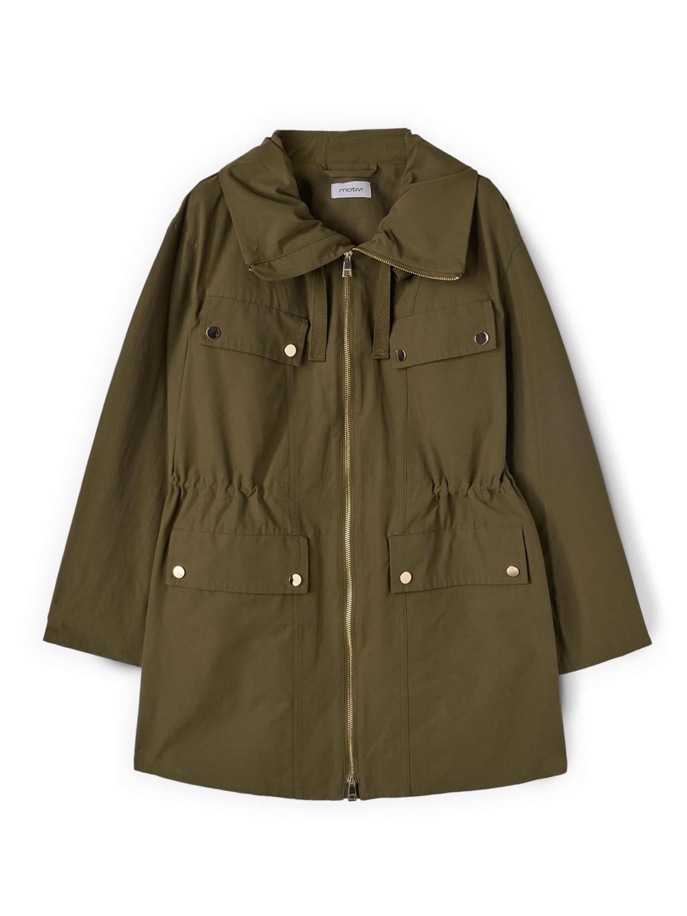 MOTIVI Wintermantel in Groen: voorkant