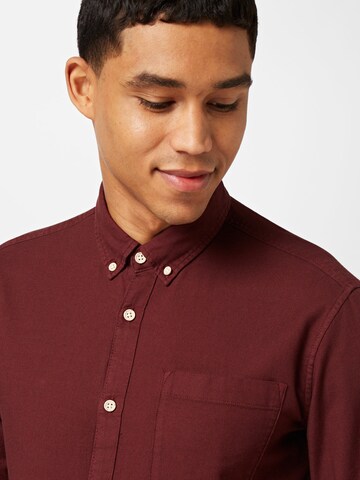 ESPRIT Slim fit Button Up Shirt in Red