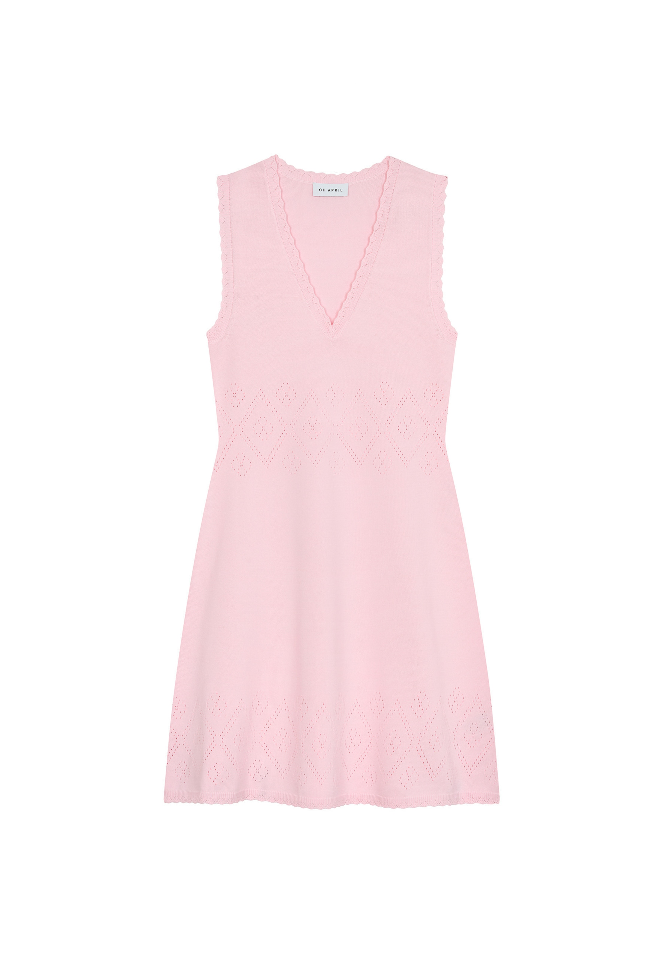 OH APRIL - Vestido de malha 'Sari' em rosa: frente