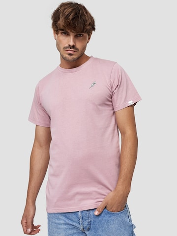 Mikon - Camisa 'Feder' em rosa: frente