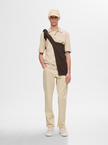 T-Shirt 'Tenn' SELECTED HOMME en beige
