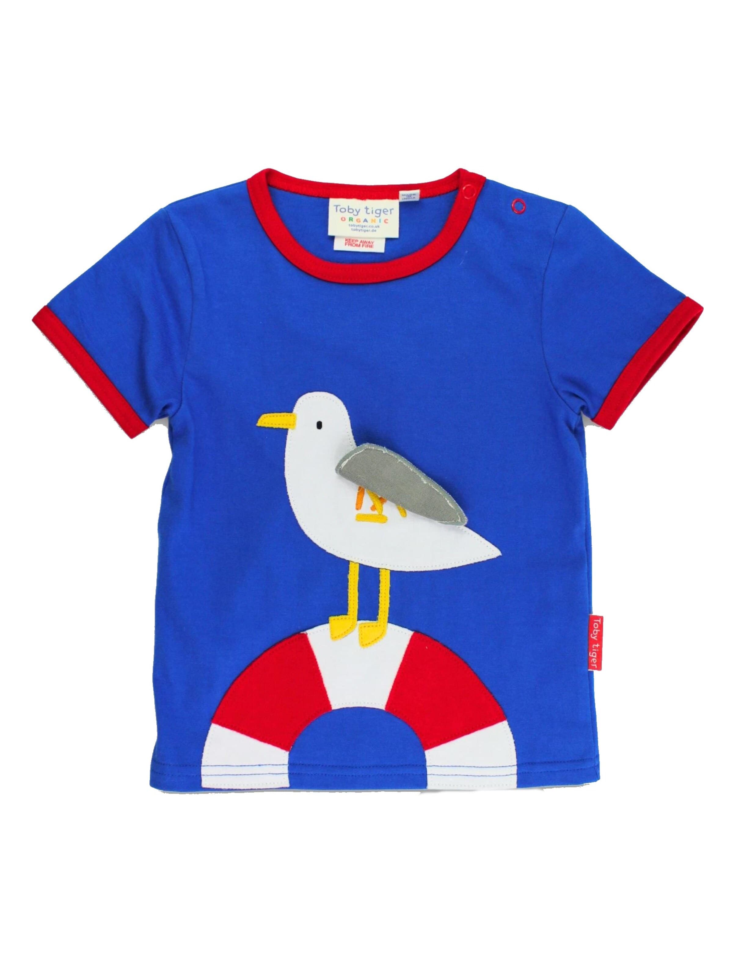 Toby Tiger Shirt 'Möwentanz'‌‌‌‌‌ in 80 in blau, Produktansicht