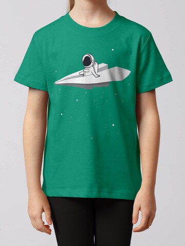 watabout.kids Shirt 'Fly Me To The Moon' in Groen