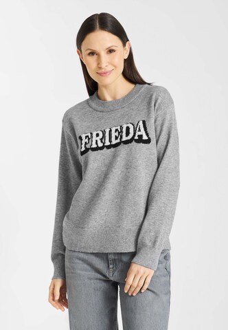 Frieda & Freddies NY Pullover in Grau: Vorderseite