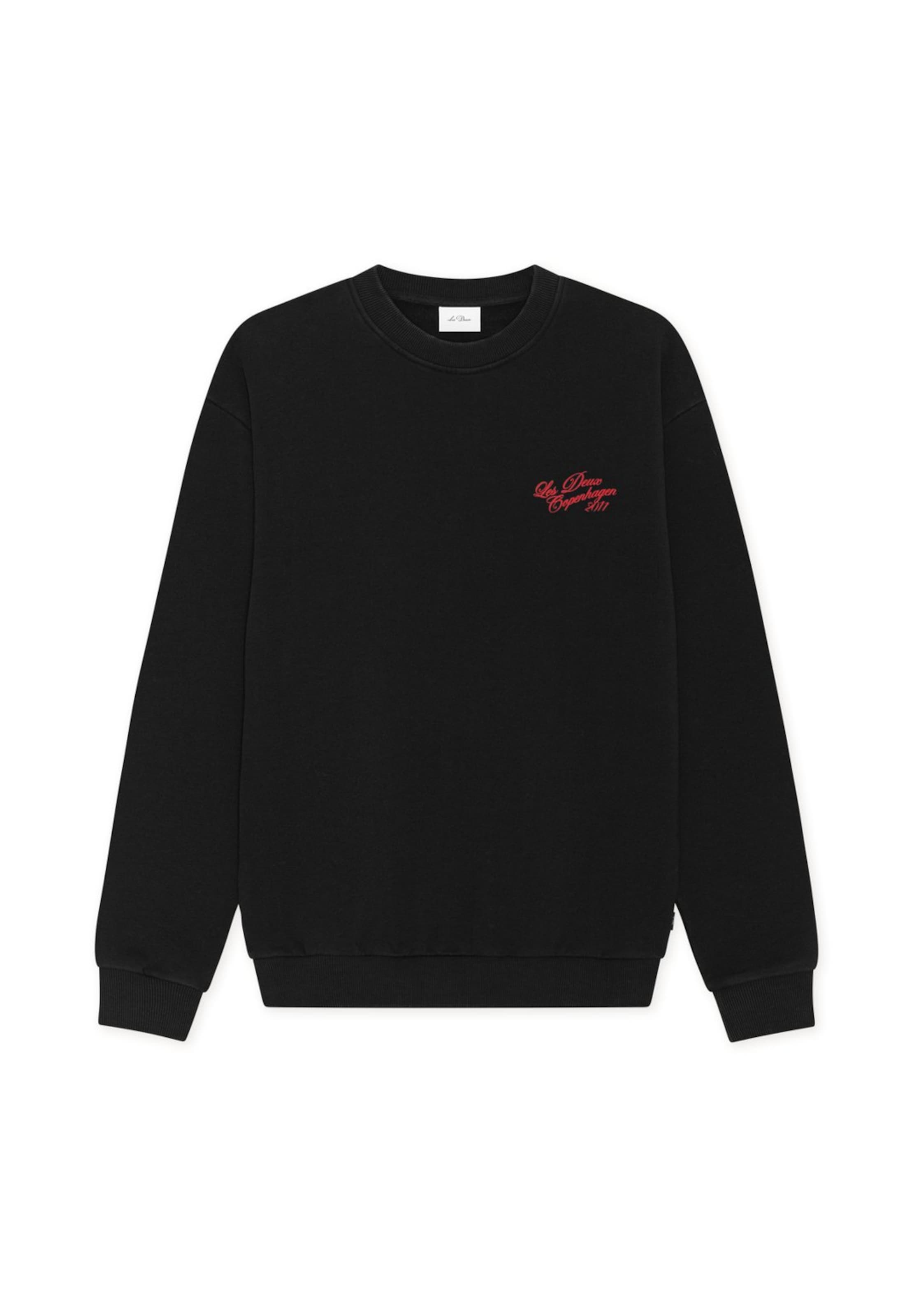 Les Deux Sweatshirt 'Service' in Black: front