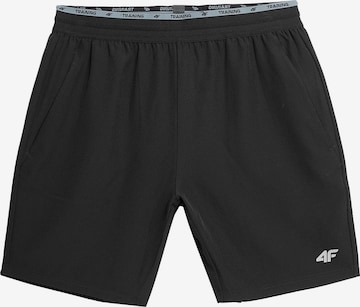 Regular Pantaloni sport de la 4F pe negru: față