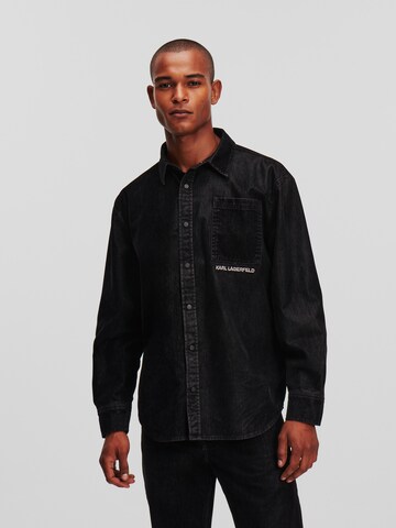 Karl Lagerfeld Regular fit Button Up Shirt in Black