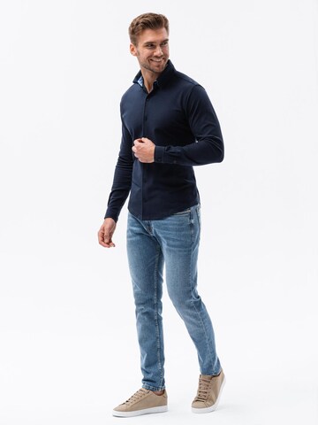 Ombre Slim fit Button Up Shirt in Blue