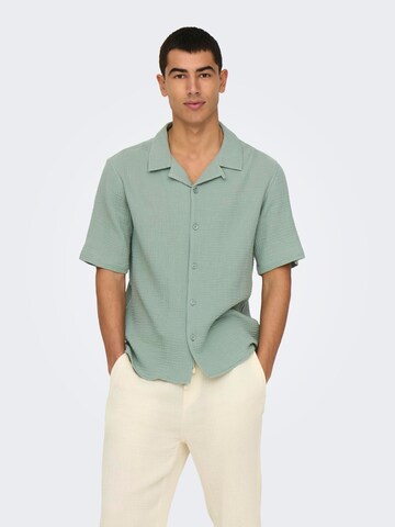 Only & Sons Regular Fit Skjorte 'ONSKyle' i grøn: forside