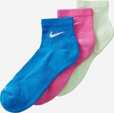 NIKE Urheilusukat 'Everyday Plus' värissä sininen / vaaleanvihreä / vaaleanpunainen / valkoinen, Tuotenäkymä