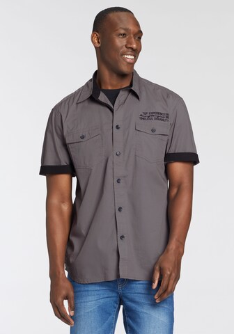 Man's World Comfort Fit Hemd in Grau
