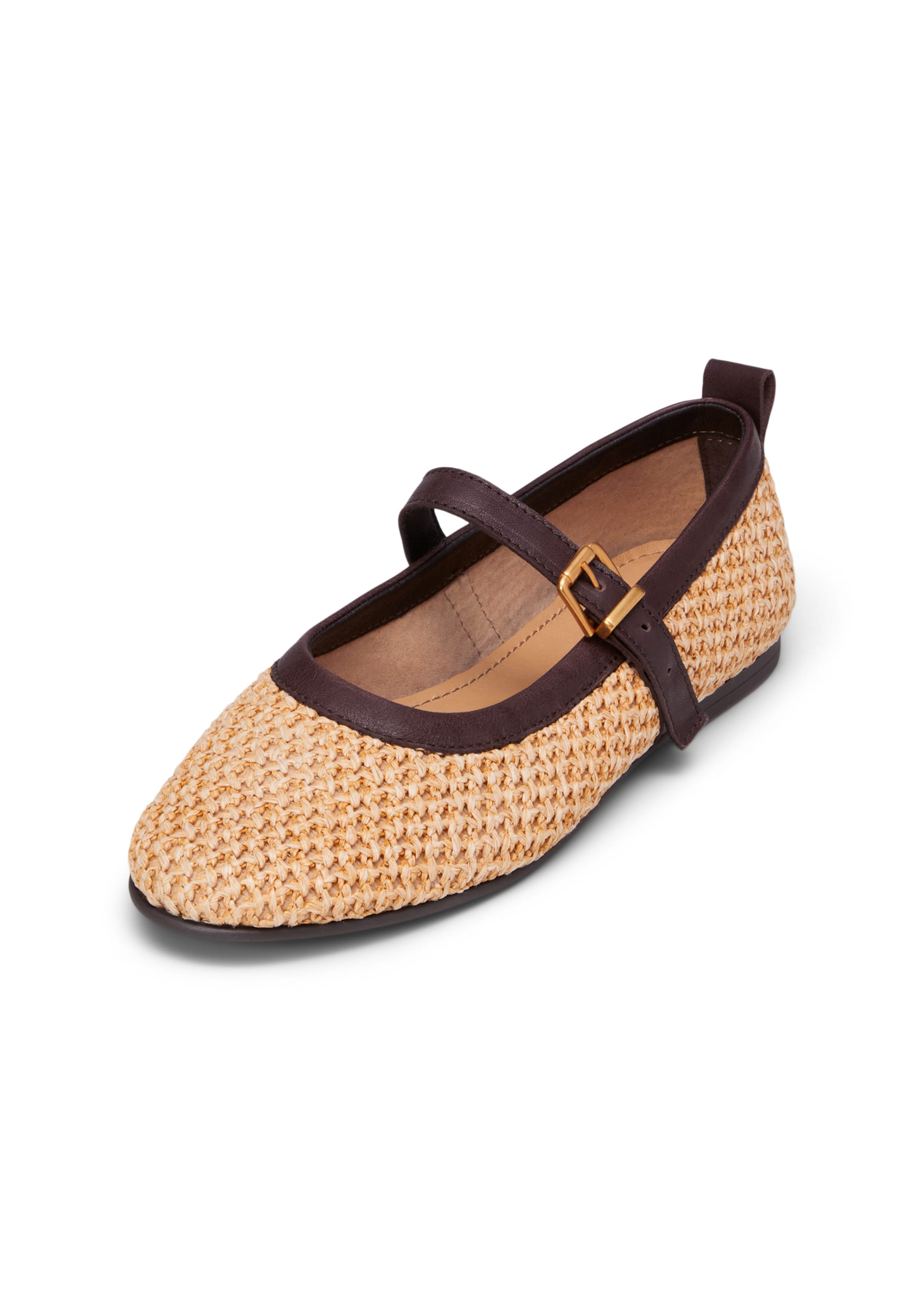 Marc O'Polo Strap ballerina 'Gina' in Beige: front