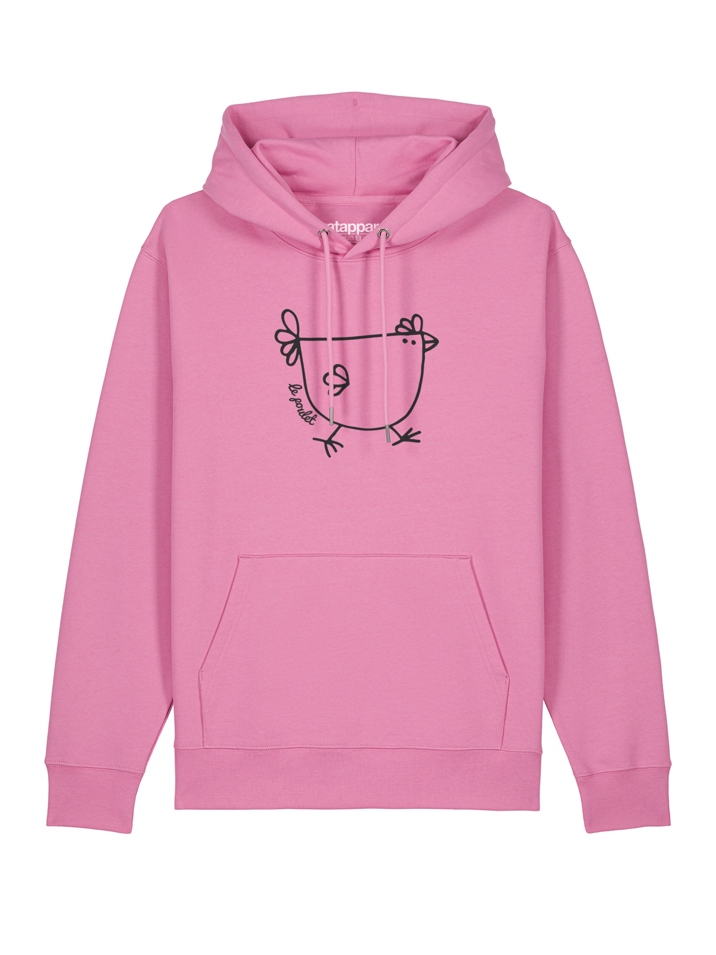 Watapparel Sweatshirt ' Le poulet - das Huhn ' in Pink: Vorderseite