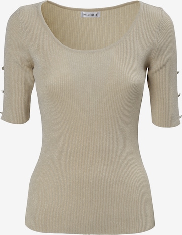 Tricou de la Influencer pe bej: față