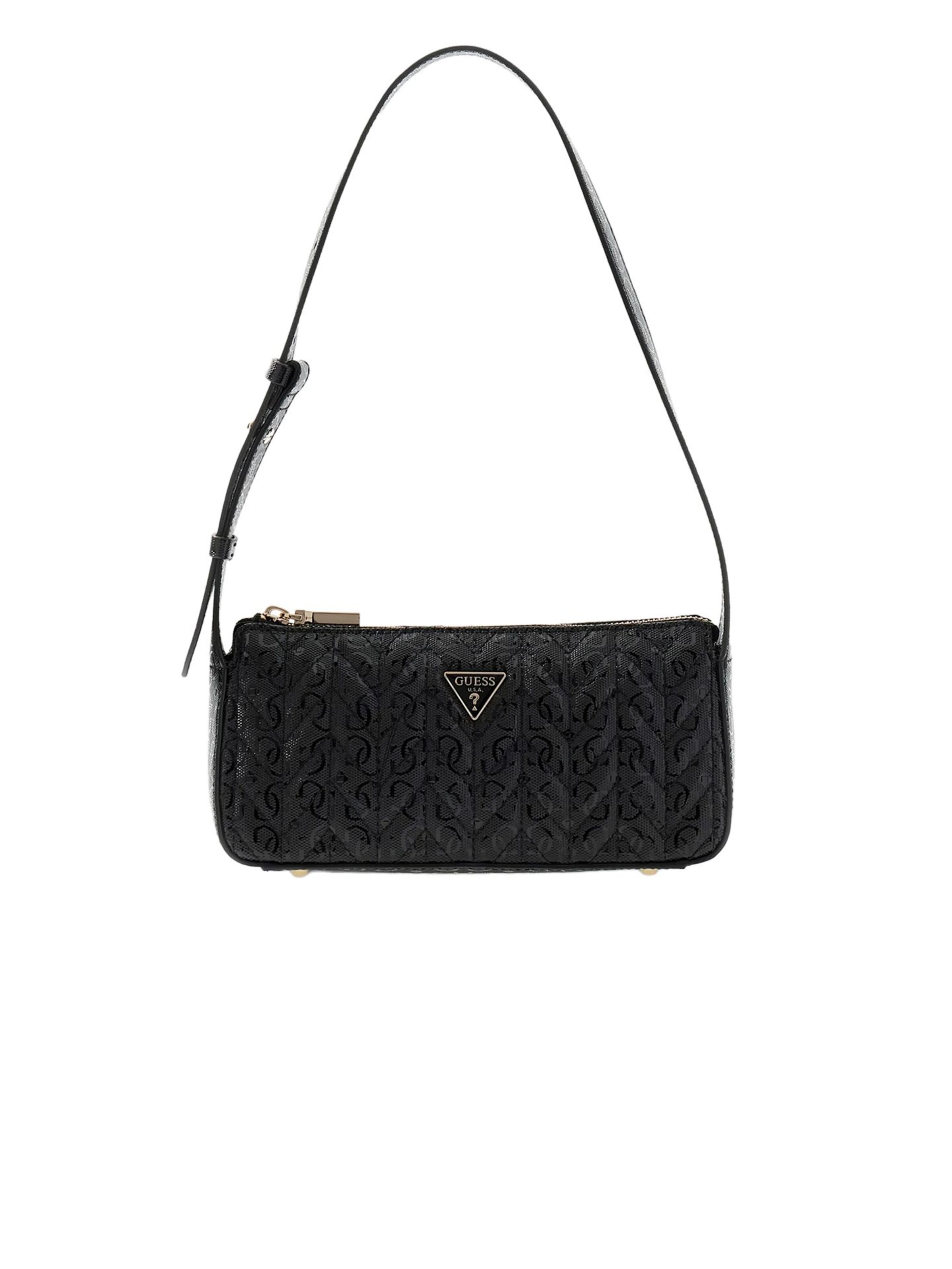 Borsa a spalla di GUESS in nero: frontale