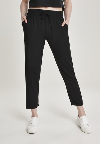 Urban Classics Regular Pants in Black: front