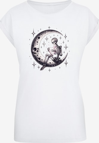 T-shirt 'Gothic Valentinstag Skelett Mond' F4NT4STIC en blanc : devant