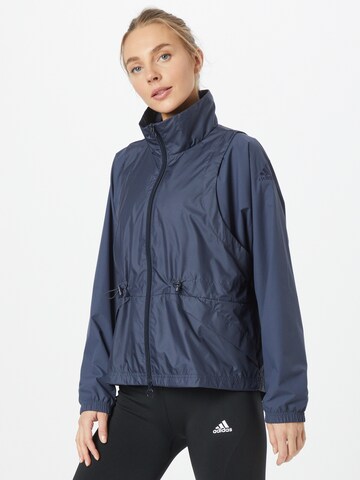 Veste de sport ADIDAS SPORTSWEAR en bleu : devant