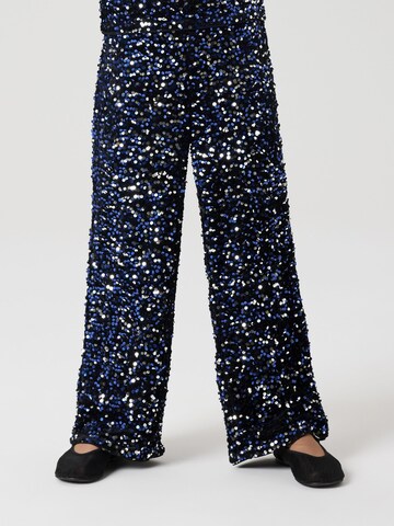 NAME IT Wide Leg Bukser i sort: forside